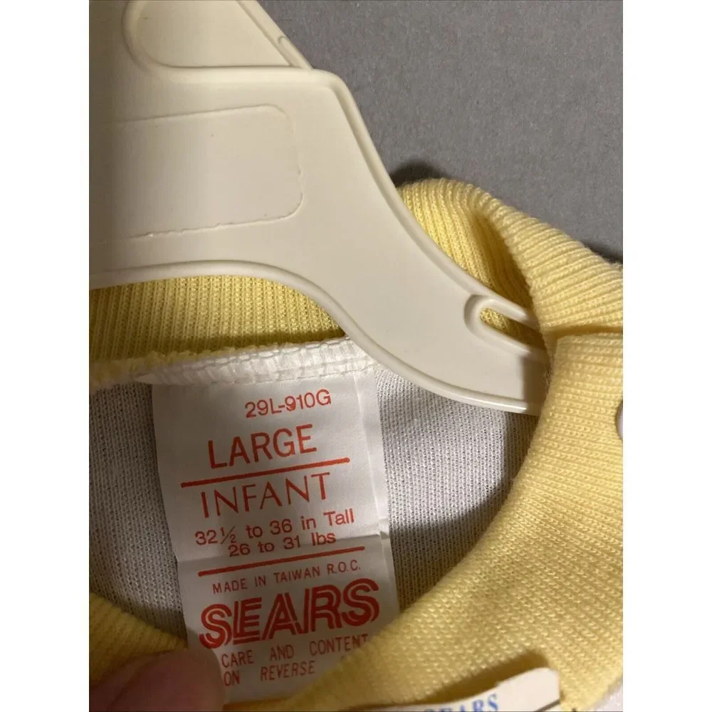 NOS Sears Infant Baby Outfit Duck Large FLAW‎
